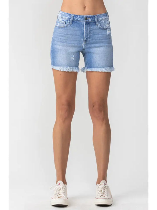Women's Mid Rise Denim Shorts, REBELRY BOUTIQUE, Arvada, CO