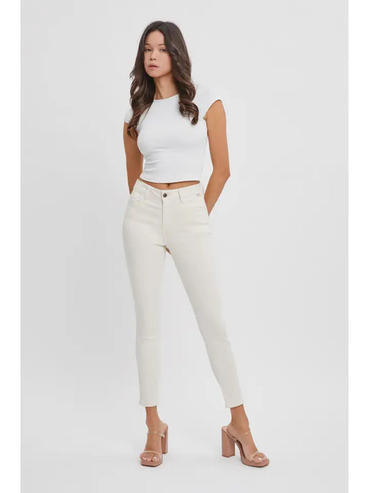 White Cropped Jeans, REBELRY BOUTIQUE, Arvada, CO