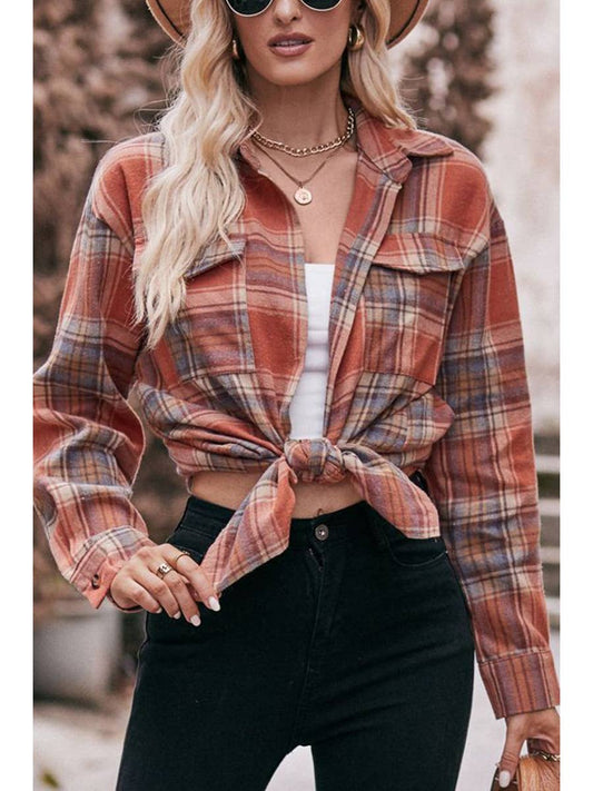 women's plaid button up top, REBELRY BOUTIQUE, Arvada, CO