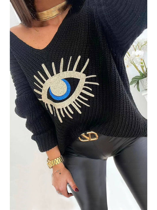Evil Eye Pullowver Sweater, REBELRY BOUTIQUE Arvada, CO