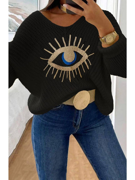 Evil Eye Pullowver Sweater, REBELRY BOUTIQUE Arvada, CO
