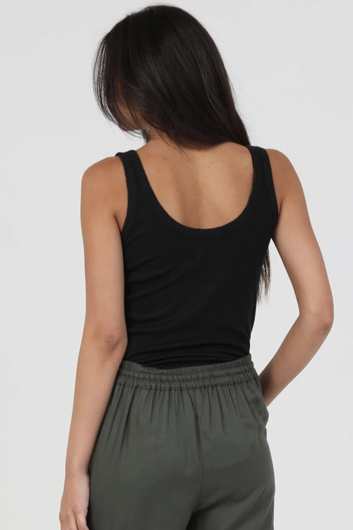 Black Ribbed Tank Top, REBELRY BOUTIQUE, Arvada, CO