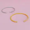 Cabled Open Bangle Bracelet