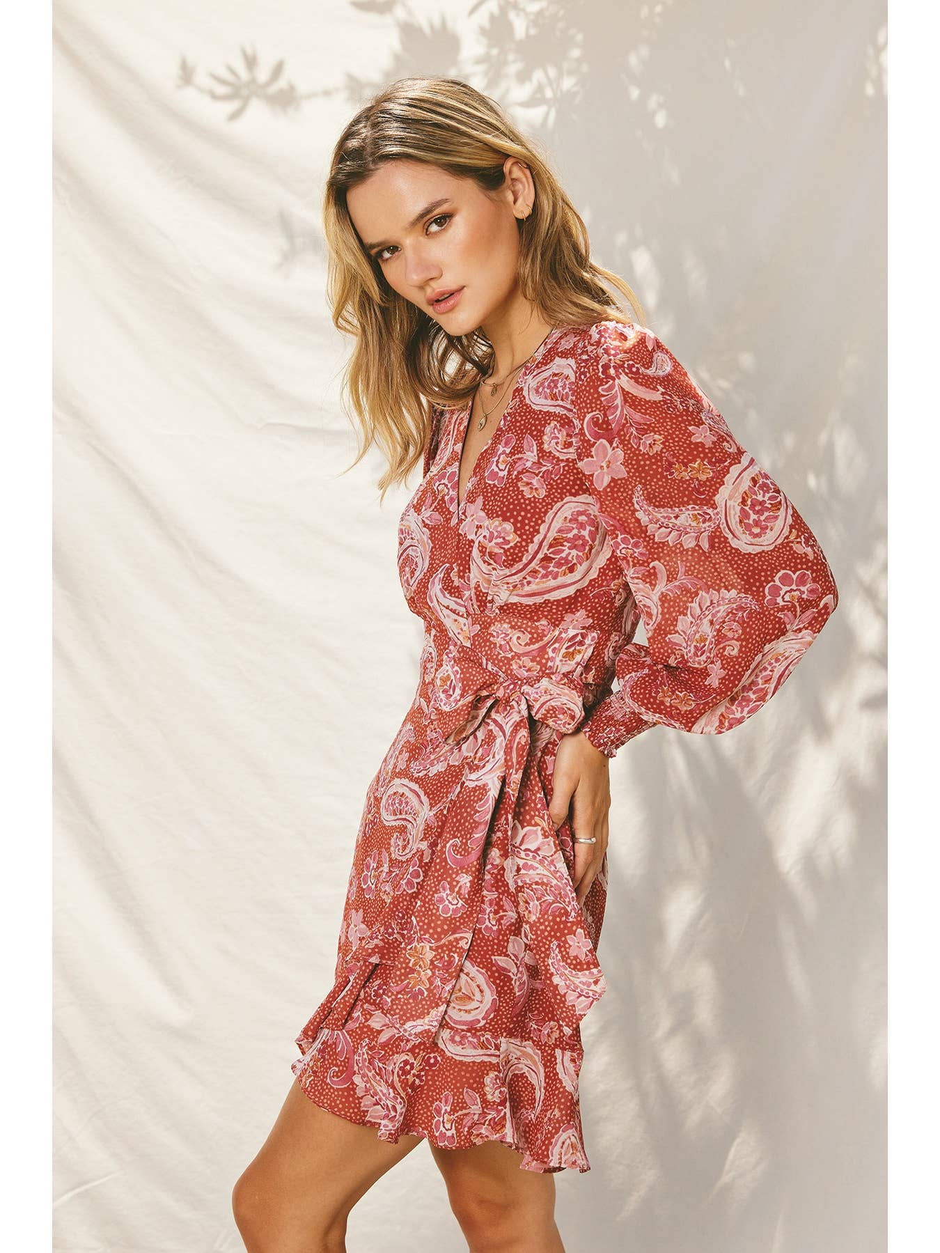Rose Paisley Print Wrap Dress, REBELRY BOUTIQUE, Arvada, CO