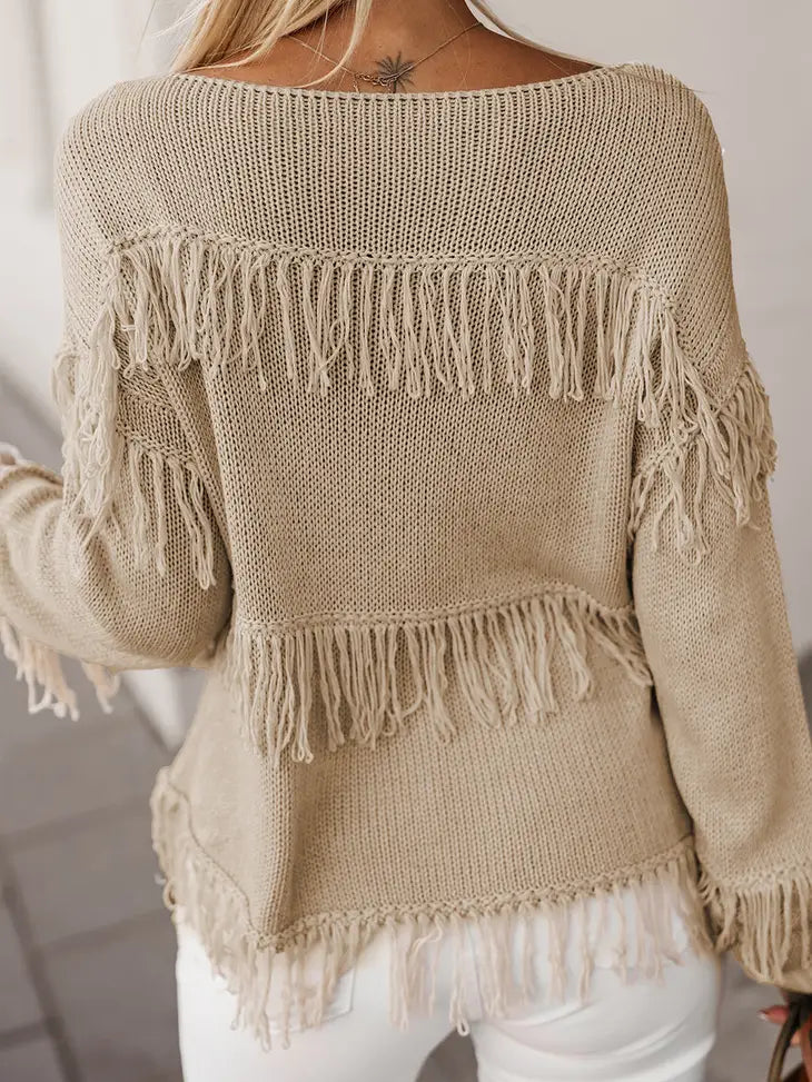 women's fringe sweater, REBELRY BOUTIQUE, Arvada, CO