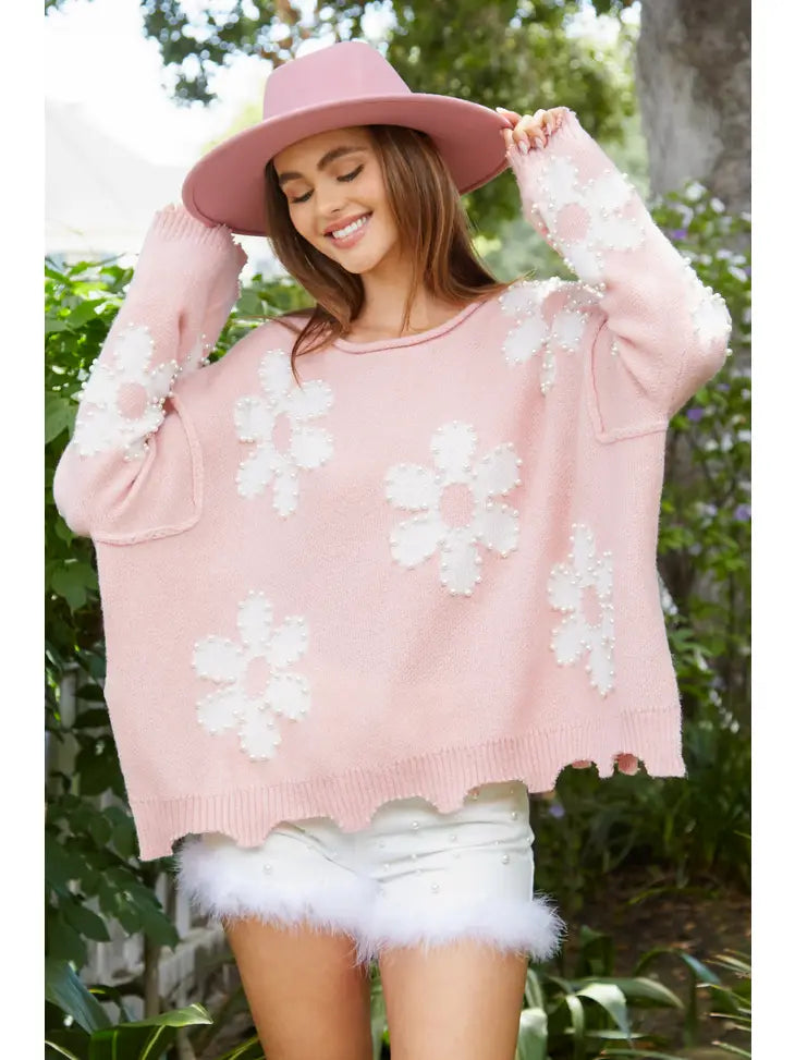 Flower Sweater, REBELRY BOUTIQUE, Arvada, CO