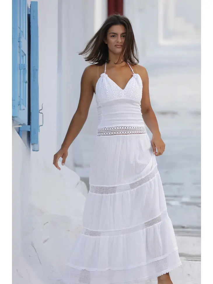 White Summer Maxi Dress, REBELRY BOUTIQUE, Arvada, CO