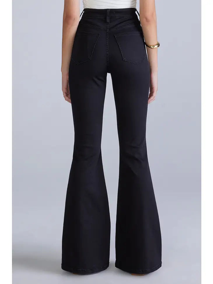 Black High Rise Flare Jean, REBELRY BOUTIQUE, Arvada, CO