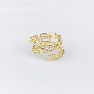 Triple Lopped Paperclip Ring