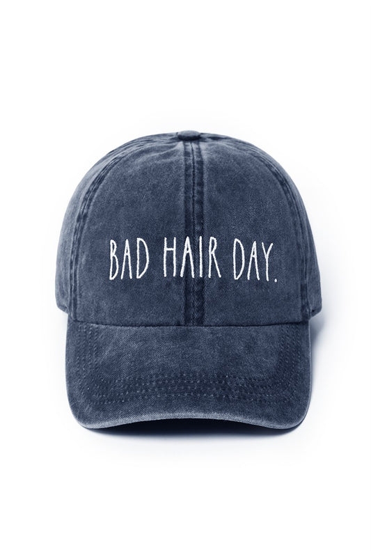 Cap Bad Hair Day Cap in Washed Black