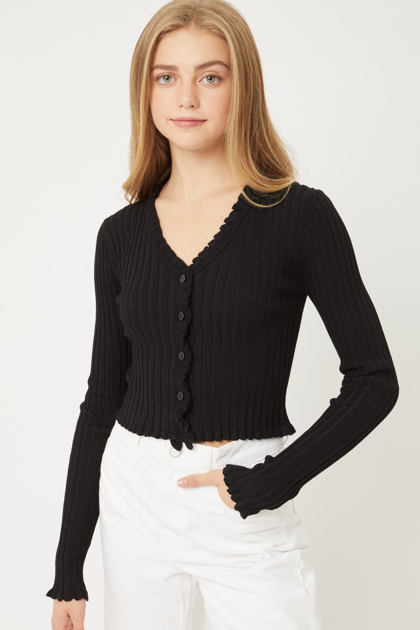 Black Button Down Sweater