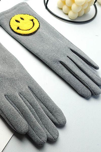 Smiley Face Gloves - O/S