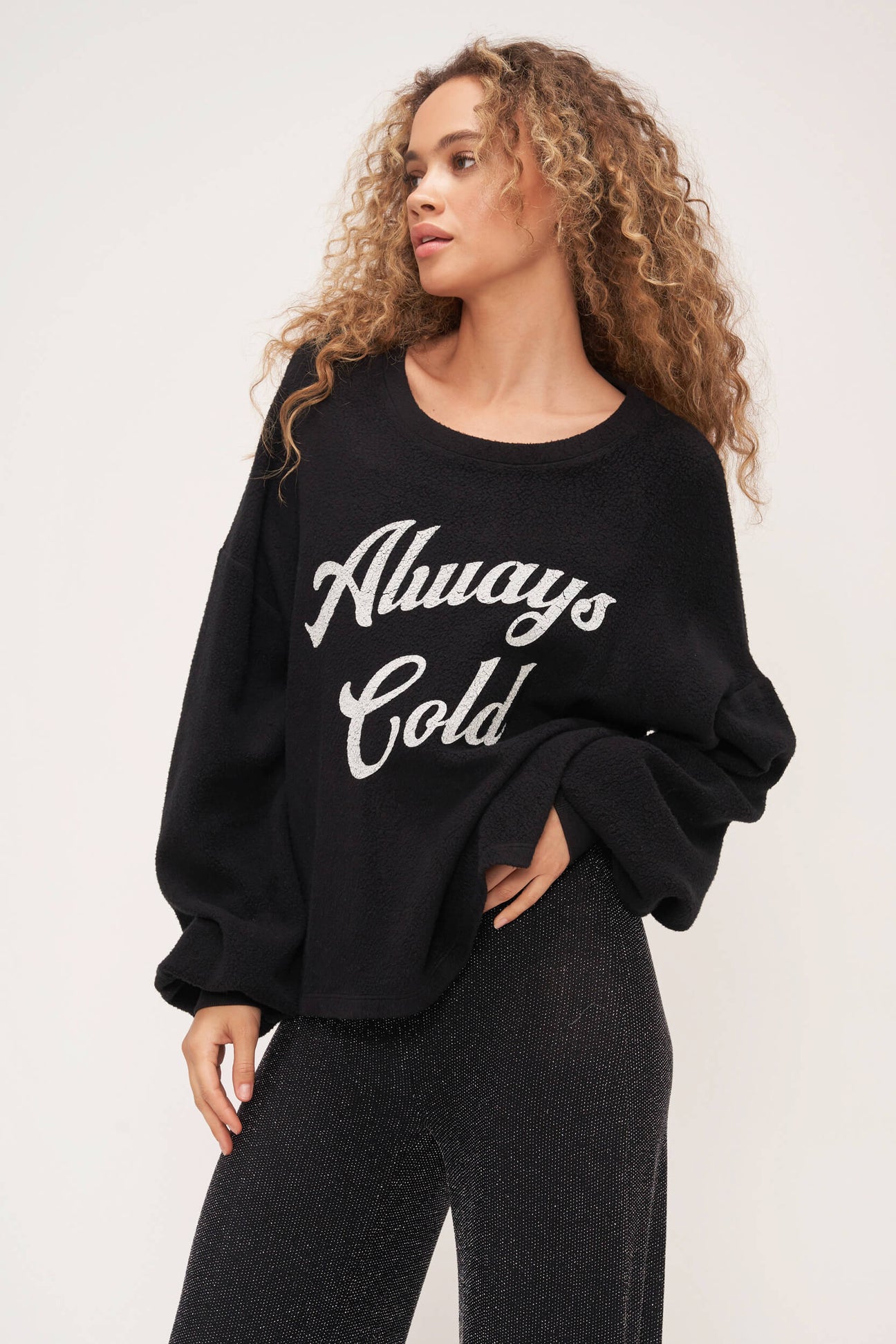 Always Cold Relaxed Sweatshirt In Black