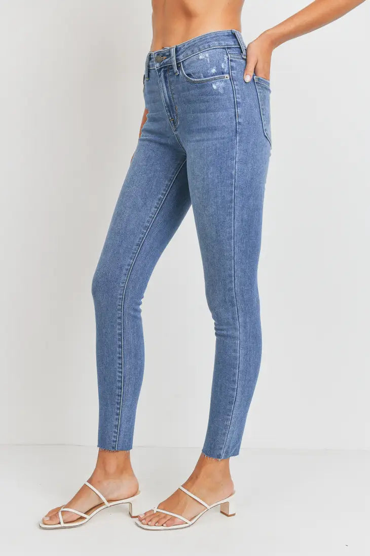 Medium Washed Mid Rise Skinny Jean, REBELRY BOUTIQUE, Arvada, CO