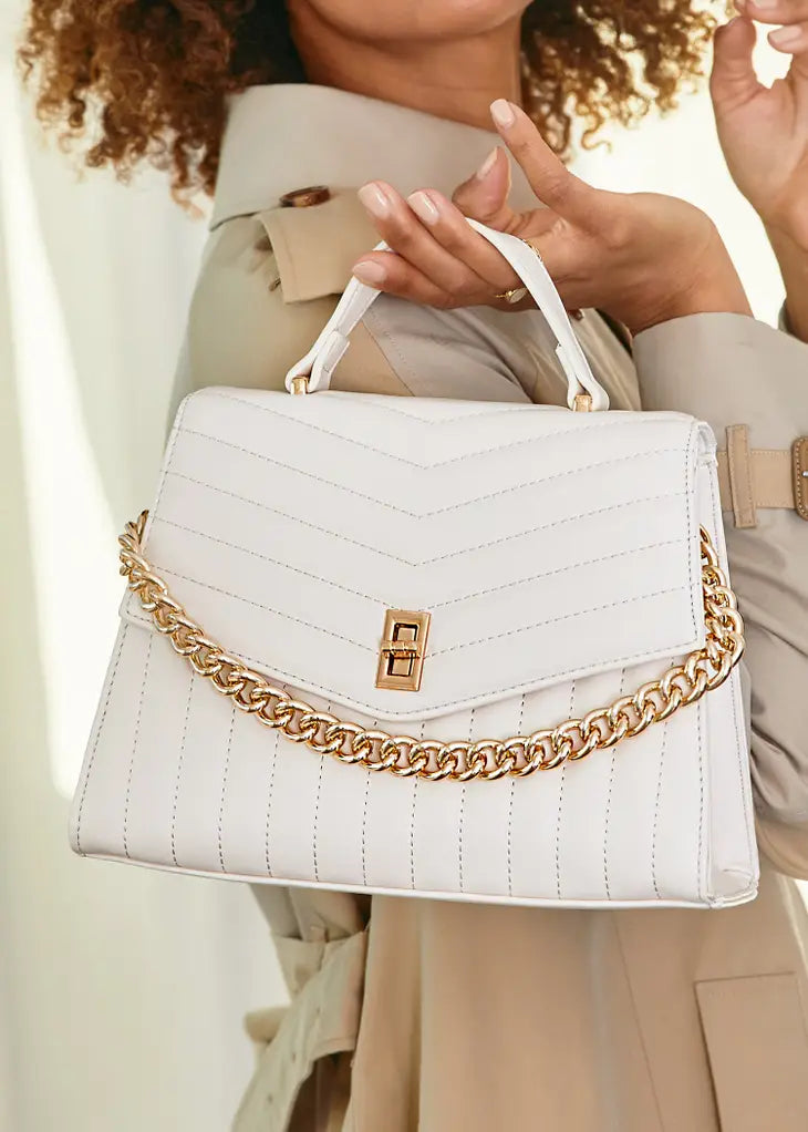 Small white satchel, REBELRY BOUTIQUE