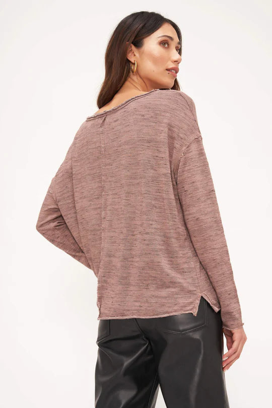 Get Up & Go Marled Long Sleeve Top